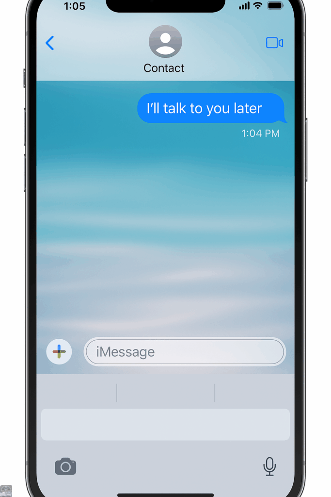 iphone imessage white bar