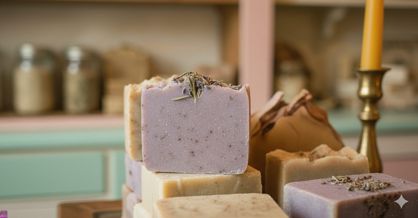 Cold process soap making - handmade soap bars