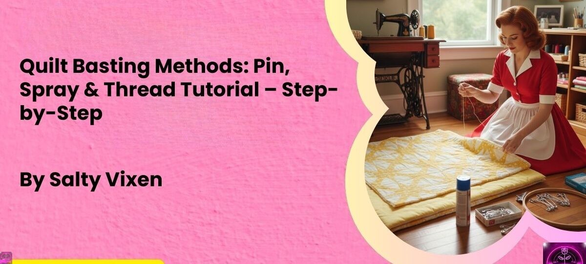 Quilt Basting Methods Pin Spray Thread Tutorial – Step by Step