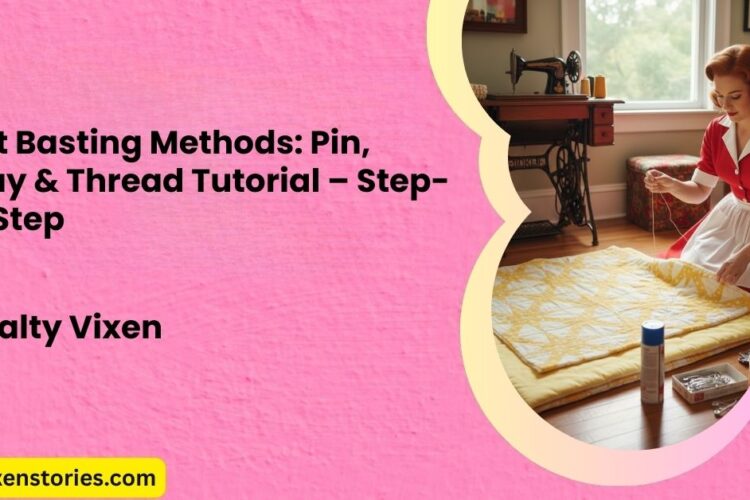 Quilt Basting Methods Pin Spray Thread Tutorial – Step by Step