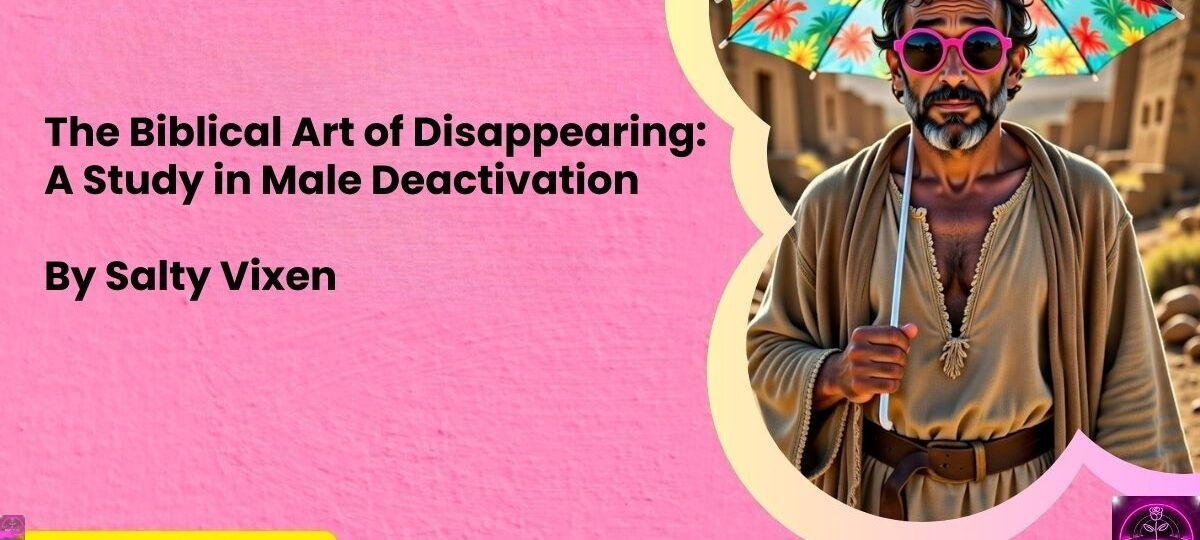 The Biblical Art of Disappearing A Study in Male Deactivation