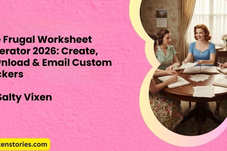 Free Frugal Worksheet Generator 2026 Create Download Email Custom Trackers
