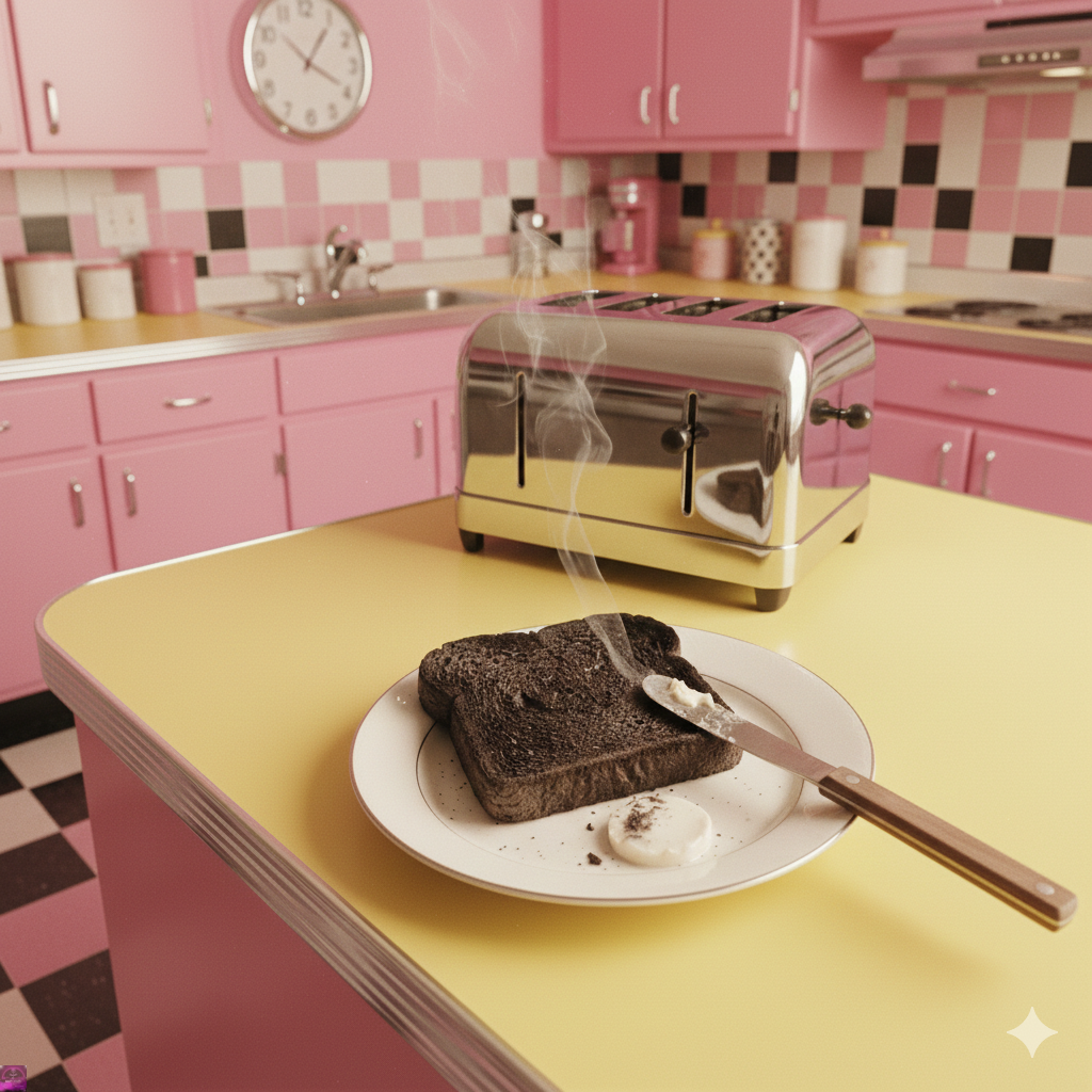 burnt toast from 1950s