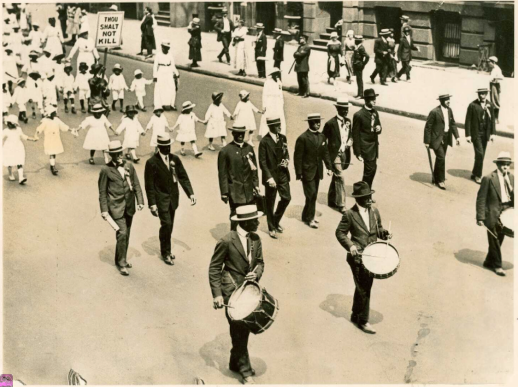 1917 Silent Parade drummers