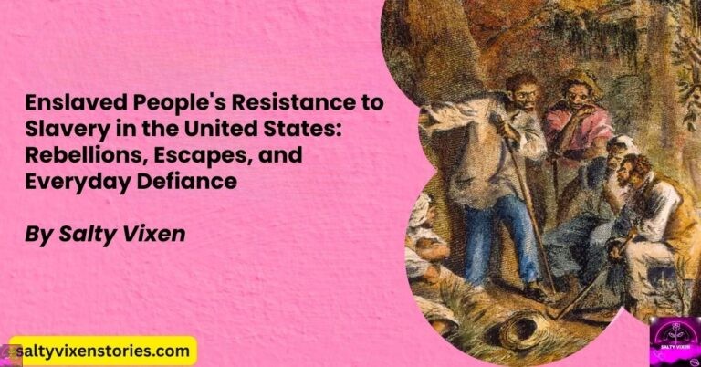 Enslaved People’s Resistance to Slavery in the United States: Rebellions, Escapes, and Everyday Defiance