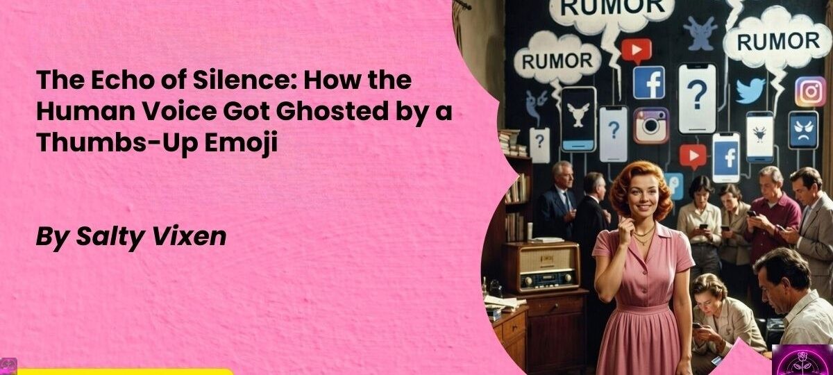 The Echo of Silence How the Human Voice Got Ghosted by a Thumbs Up Emoji