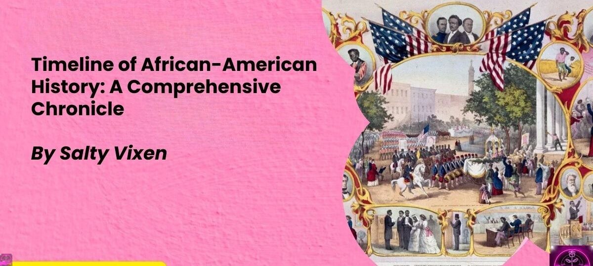 Timeline of African American History A Comprehensive Chronicle