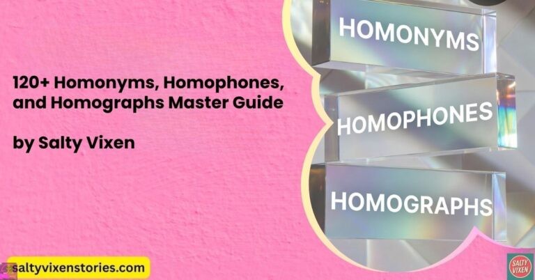 120+ Homonyms, Homophones, and Homographs Master Guide