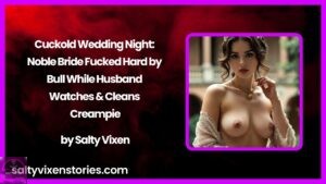 Cuckold Wedding Night: Noble Bride Fucked Hard by Bull While Husband Watches & Cleans Creampie