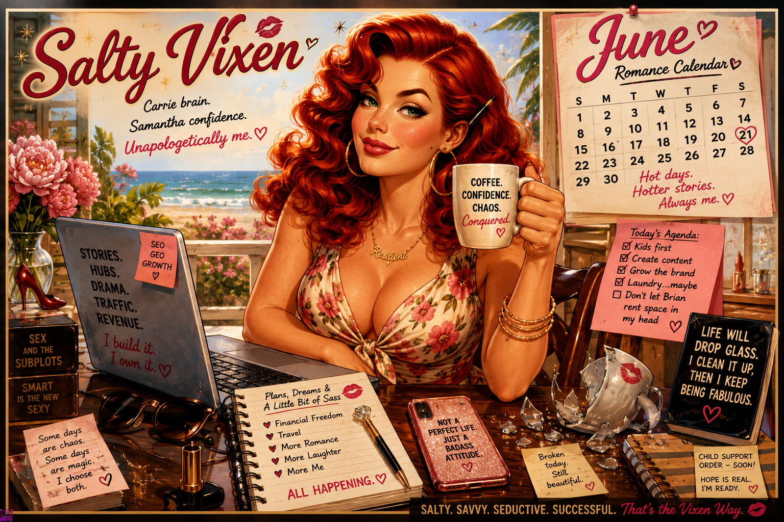June Romance Calendar