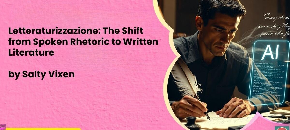 Letteraturizzazione The Shift from Spoken Rhetoric to Written Literature