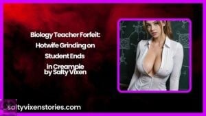 Biology Teacher Forfeit: Hotwife Grinding on Student Ends in Creampie