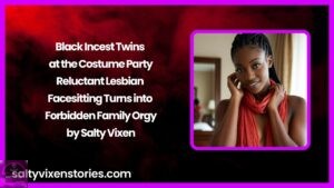 Black Incest Twins at the Costume Party: Reluctant Lesbian Facesitting Turns into Forbidden Family Orgy