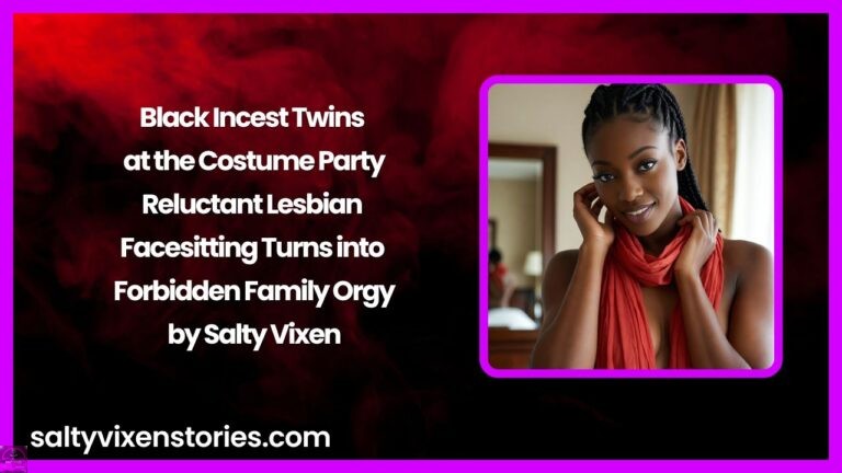 Black Incest Twins at the Costume Party: Reluctant Lesbian Facesitting Turns into Forbidden Family Orgy