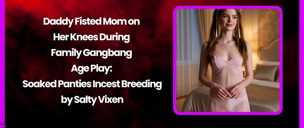 Daddy Fisted Mom on Her Knees During Family Gangbang Age Play Soaked Panties Incest Breeding