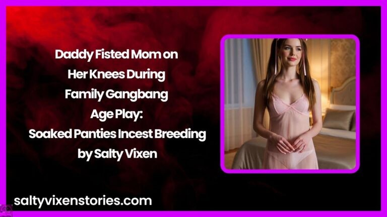 Daddy Fisted Mom on Her Knees During Family Gangbang Age Play: Soaked Panties Incest Breeding