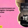 Key Questions and Answers on Wuthering Heights Complete Novel Study Guide
