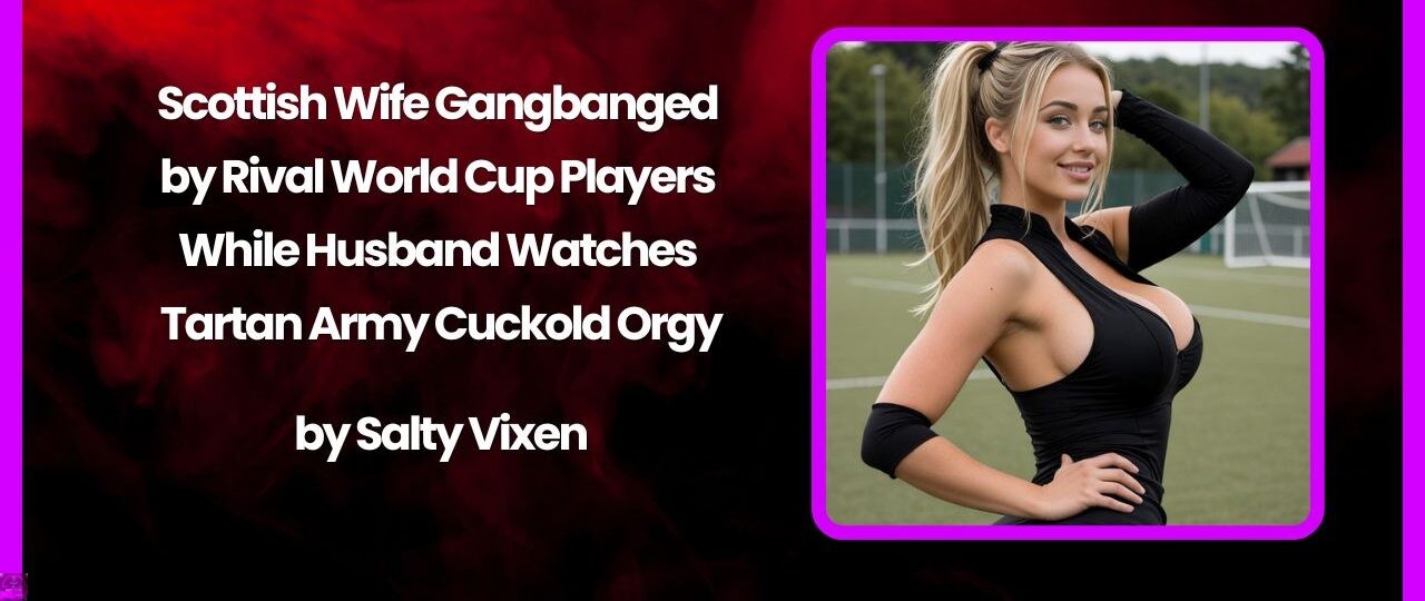 Scottish Wife Gangbanged by Rival World Cup Players While Husband Watches – Tartan Army Cuckold Orgy 1 Scottish Wife Gangbanged by Rival World Cup Players While Husband Watches – Tartan Army Cuckold Orgy