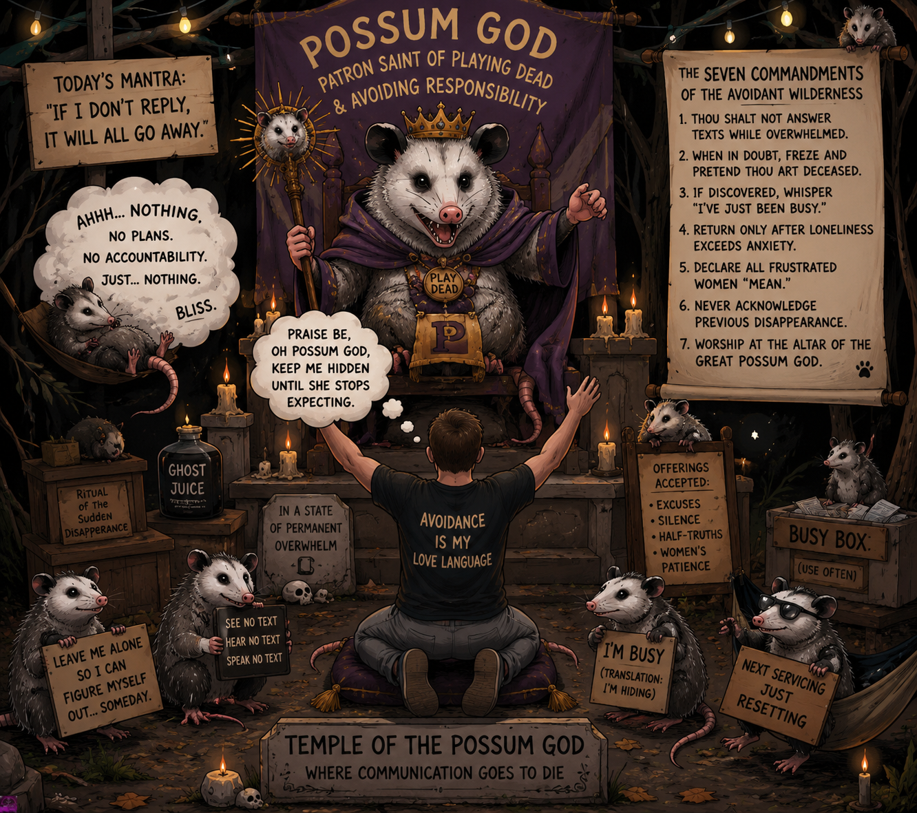 How to Communicate With an Avoidant Partner: A Beginner's Guide 2 possum worship