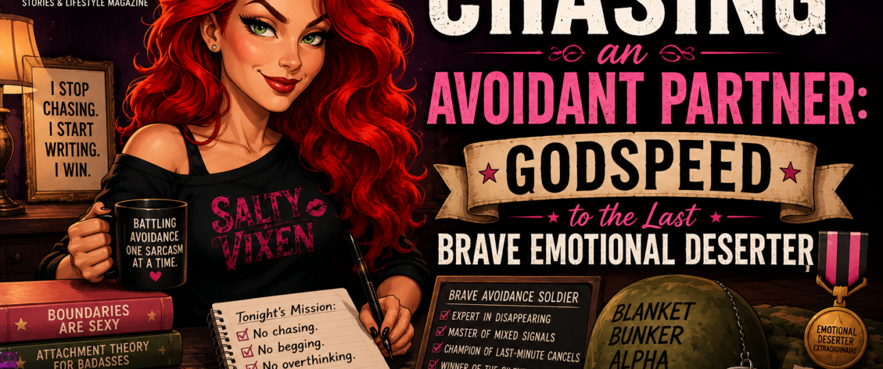 How to Stop Chasing an Avoidant Partner: Godspeed to the Last Brave Emotional Deserter 1 How to Stop Chasing an Avoidant Partner. Godspeed to the Last Brave Emotional Deserter ake the charaxrer