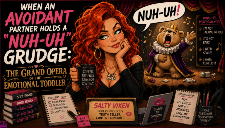 When an Avoidant Partner Holds a “Nu-Uh” Grudge: The Grand Opera of the Emotional Toddler