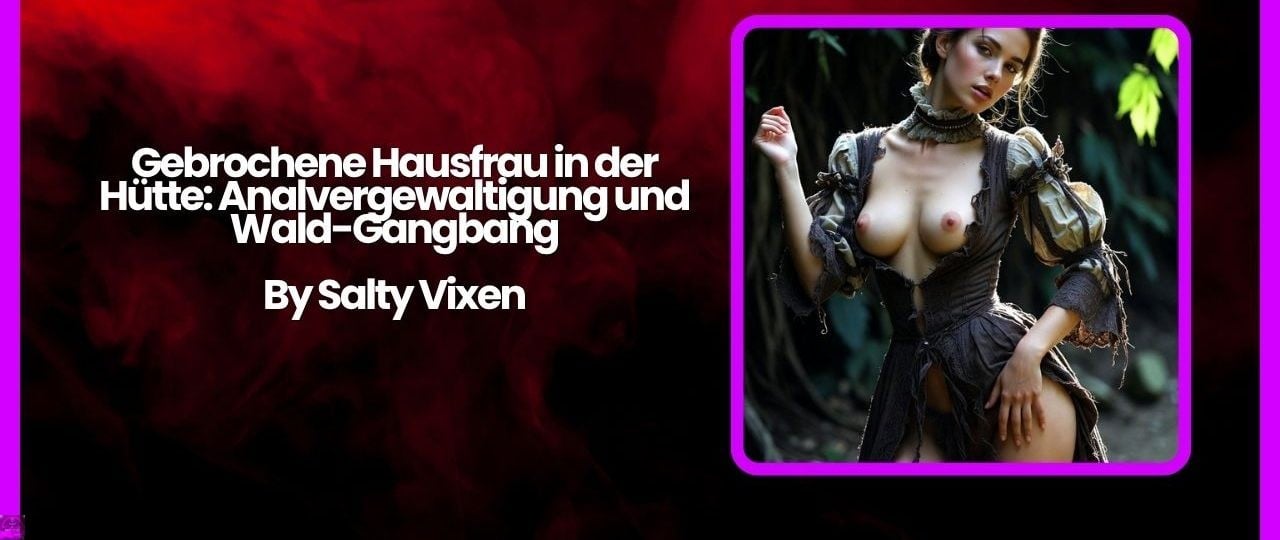Gebrochene Hausfrau in der Hütte: Analvergewaltigung und Wald-Gangbang